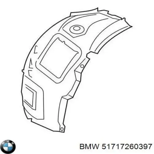 Juego de guardalodos delanteros izquierdo y derecho 7260397 BMW