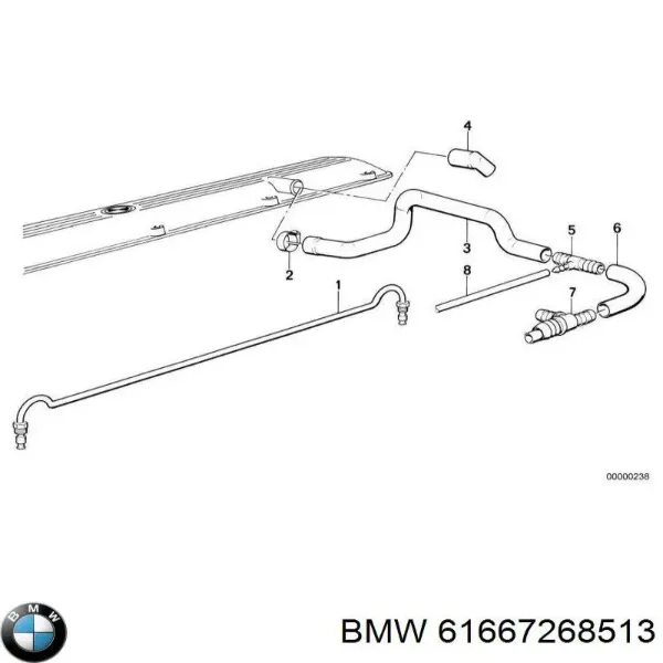Tapa de depósito del agua de lavado BMW 1 E81, E87