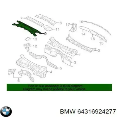 Marco de filtro de habitáculo BMW 64316924277