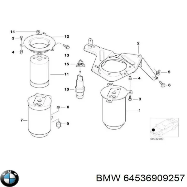 Presostato, aire acondicionado BMW 1 E81, E87