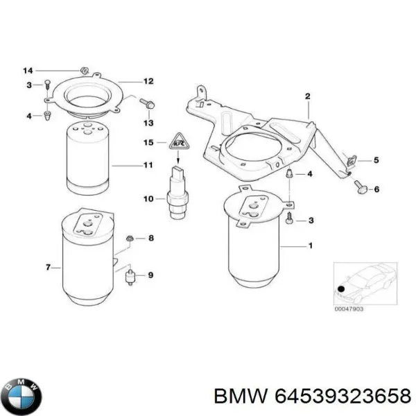 Presostato, aire acondicionado BMW 1 E81, E87