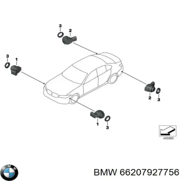 Sensor de aparcamiento delantero lateral 32327109 Volvo