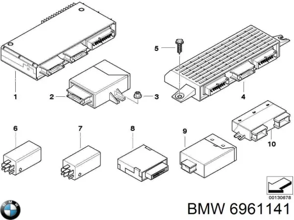 Módulo de interfaz de diagnóstico 6961141 BMW