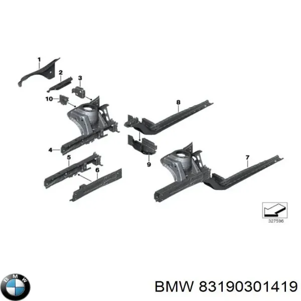 Remache de zapata de freno de tambor 83190301419 BMW