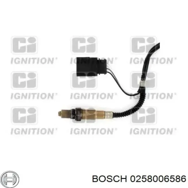Bosch 0258006586 Sonda Lambda Originale Con Connettore Specifico Per Veicolo