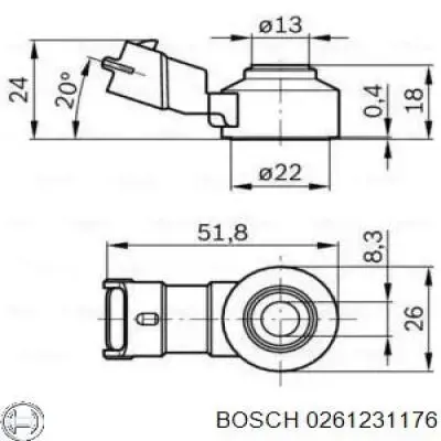 Sensor de detonaciones Opel Astra F69