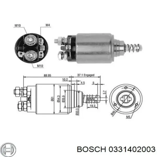 Solenoide de arranque 0331402003 Bosch