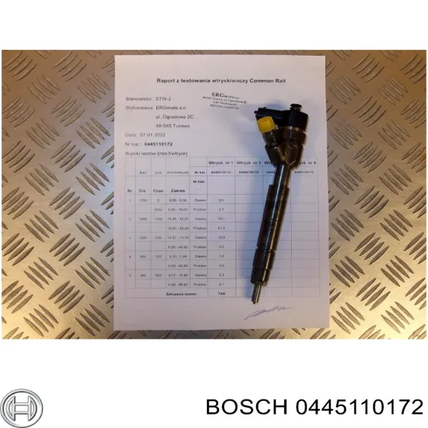 Inyector 0445110172 Bosch