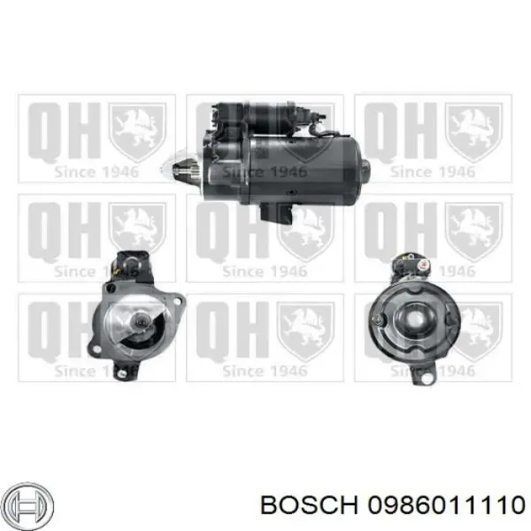 Motor de arranque 0986011110 Bosch
