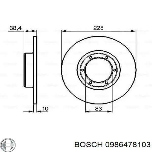 Disco de freno 0986478103 Bosch