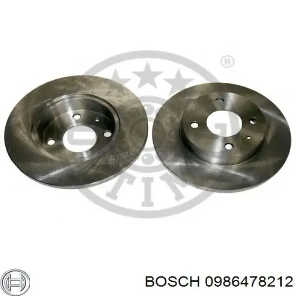 Disco de freno 0986478212 Bosch