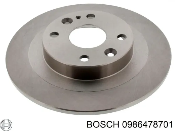 Disco de freno trasero 0986478701 Bosch