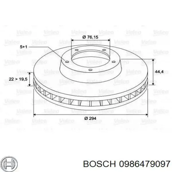 Disco de freno trasero Volkswagen Transporter 7HB, 7HJ, 7EB, 7EJ