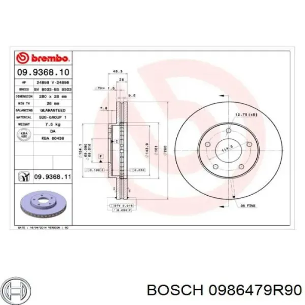 9936820 Brembo