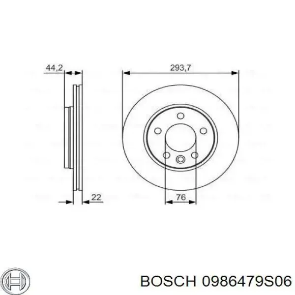 Disco de freno trasero Volkswagen Transporter 7HB, 7HJ, 7EB, 7EJ