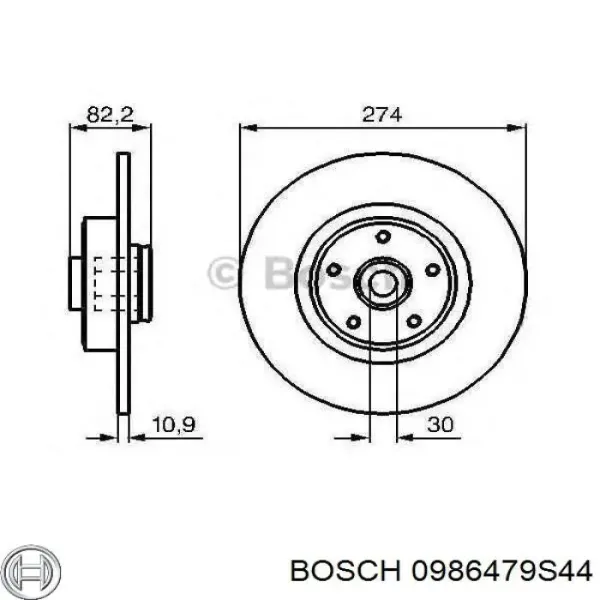 Disco de freno trasero Renault Trafic 2 FL