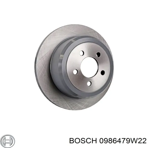 Disco de freno trasero 0986479W22 Bosch