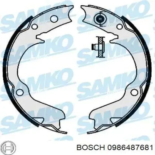 Juego de zapatas de frenos, freno de estacionamiento Subaru Legacy 2 BD, BG