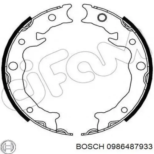 Juego de zapatas de frenos, freno de estacionamiento Subaru Forester 4 S13, SJ