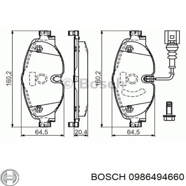 Pastillas de freno delanteras Volkswagen Passat 3G2, CB2