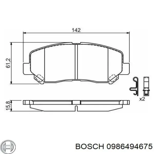 Pastillas de freno delanteras Mazda CX-5 1 KE, GH