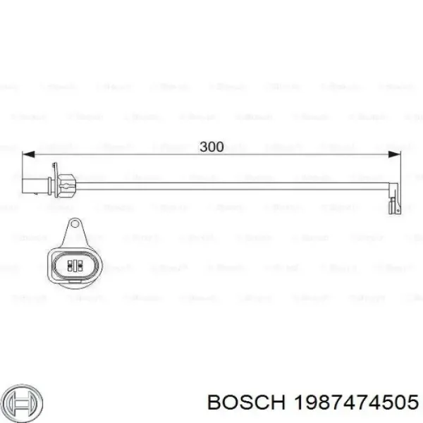 Sensor de desgaste de las pastillas de freno delanteras 1987474505 Bosch