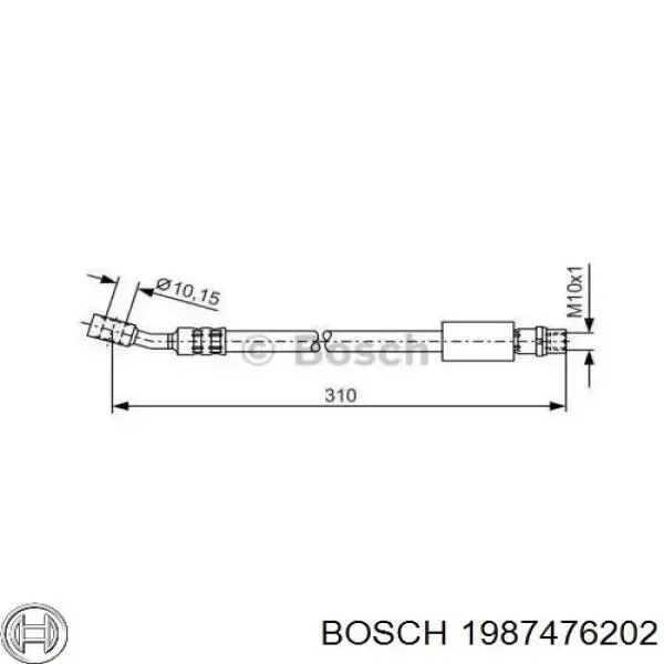 Latiguillos de freno delantero 1987476202 Bosch