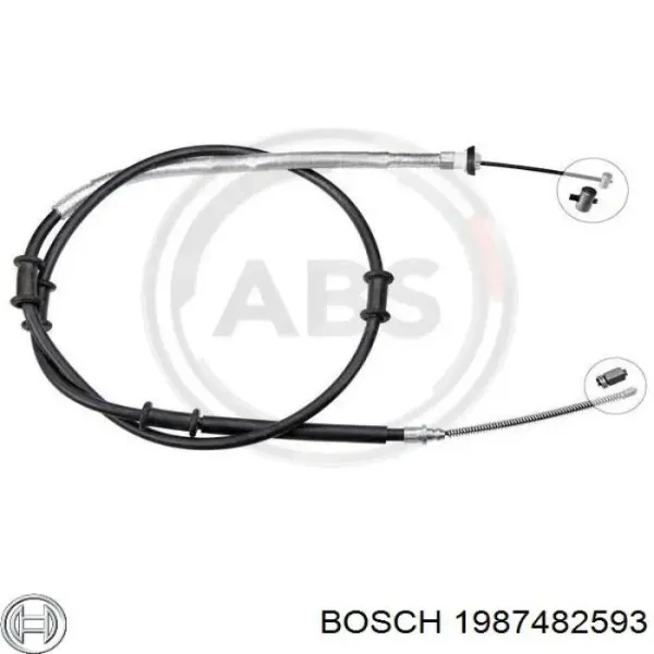 Cable de freno de mano trasero derecho/izquierdo 1987482593 Bosch