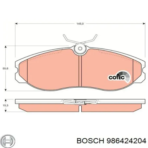 Pastillas de freno 986424204 Bosch