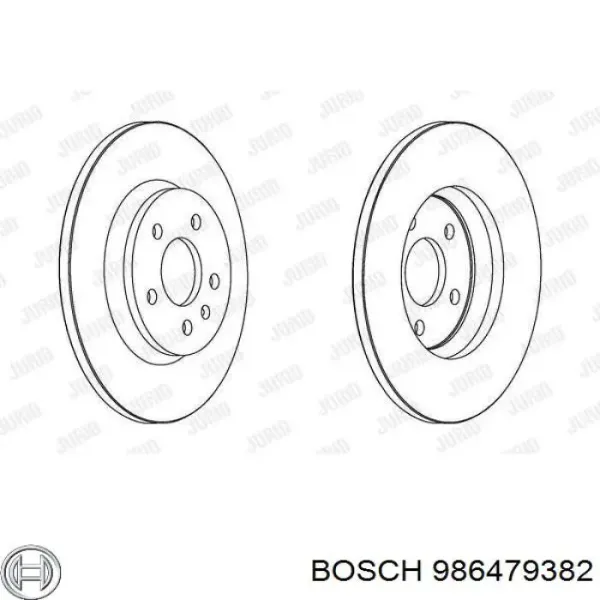 Disco de freno trasero 986479382 Bosch