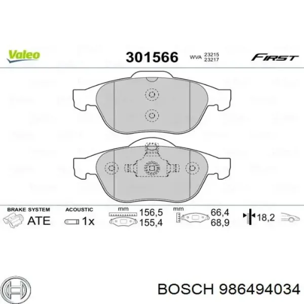 Pastillas de freno delanteras Renault Laguna 2 BG0, BG1
