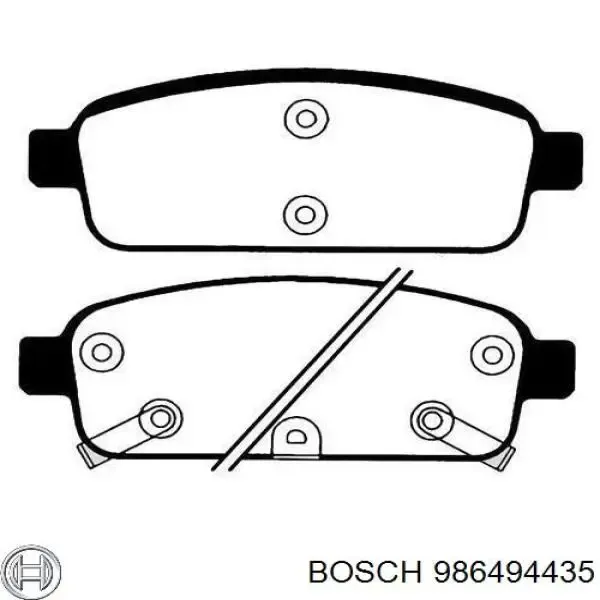 Pastillas de freno traseras 986494435 Bosch