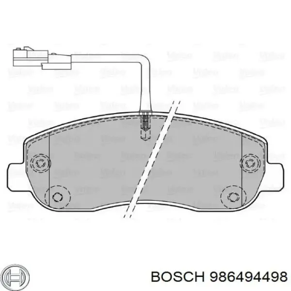 Comprar 986494498 Bosch Pastillas delanteras de freno