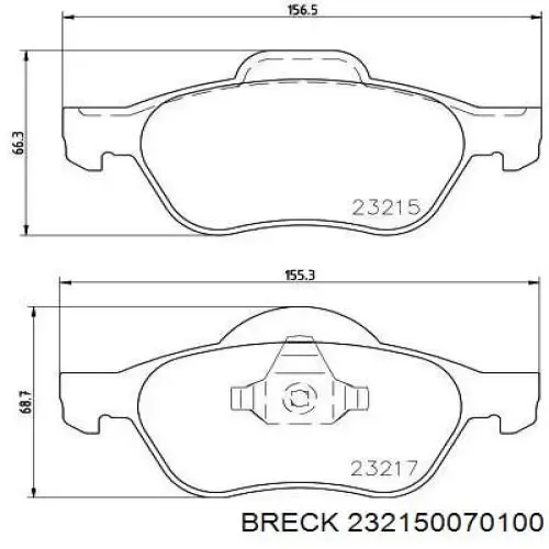 Pastillas de freno delanteras Renault Laguna 2 BG0, BG1