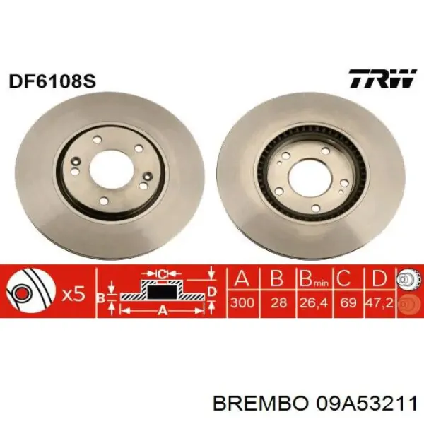 Freno de disco delantero KIA Sportage 3 SL
