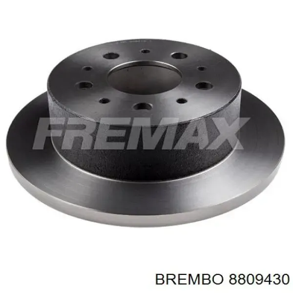 Disco de freno trasero 8809430 Brembo