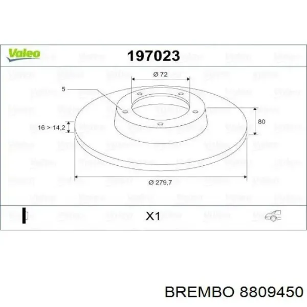 Disco de freno trasero Fiat Ducato 3 250