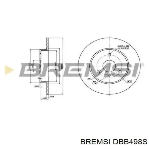 Disco de freno trasero Renault Trafic 2 FL