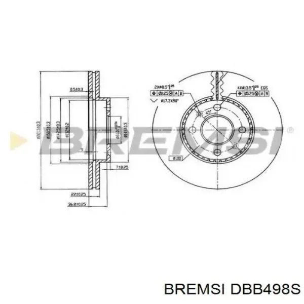 Disco de freno trasero Renault Trafic 2 FL