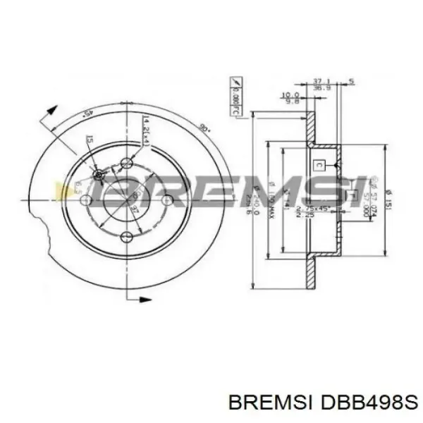 Disco de freno trasero Renault Trafic 2 FL