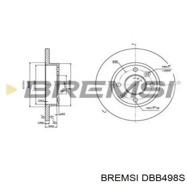 Disco de freno trasero Renault Trafic 2 FL