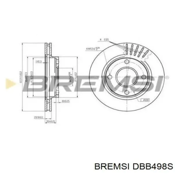 Disco de freno trasero Renault Trafic 2 FL