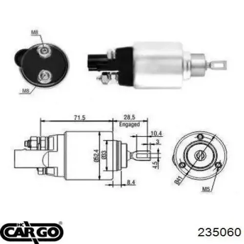Solenoide de arranque 235060 Cargo