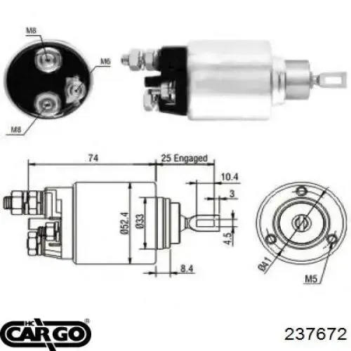 Solenoide de arranque 237672 Cargo