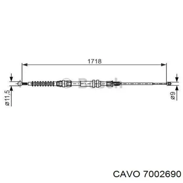 Cable de freno de mano trasero derecho/izquierdo 7002690 Cavo