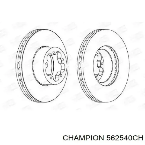 Disco de freno delantero 562540CH Champion