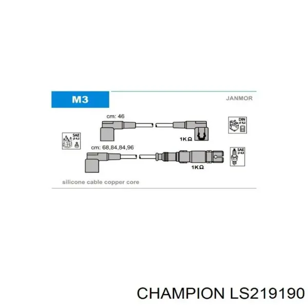 Cables de bujías LS219190 Champion