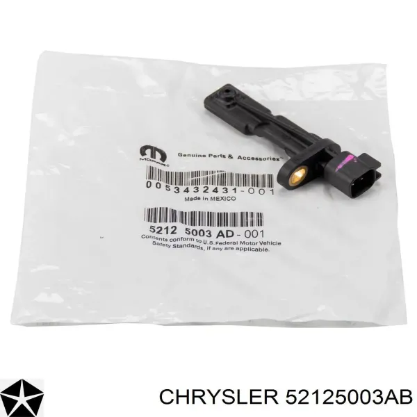 Sensor ABS trasero 52125003AD Chrysler
