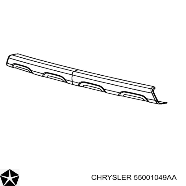 Moldura central del parachoques trasero 55001049AA Chrysler