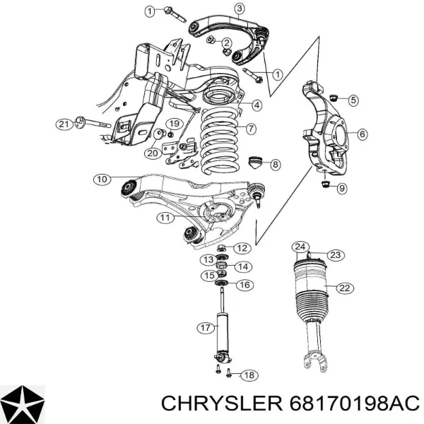 Amortiguador K68170198AC Fiat/Alfa/Lancia